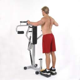 6. Squats* hamstrings (back of upper leg), quads (front of upper leg), and gluts (butt) Adjustments remove the bench from