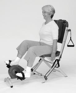 Bicycle Warm-Up Goal: To increase circulation and increase ease of motion in knee joint. 1. Sit in chair with back supported. 2.