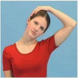 Neck and shoulder blade Stand with good posture.