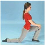 Gluts and Hip Flexor Lying on your back with knees bent. Cross the ankle of the leg to be stretched over the other knee.
