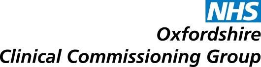 Oxfordshire Clinical Commissioning Group: