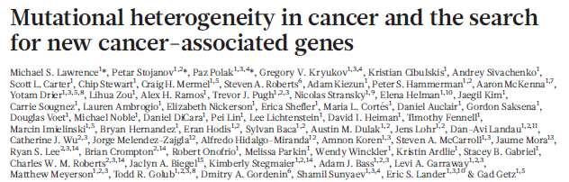 , Mutational heterogeneity in cancer and the search for