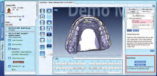 The visual cues now available with the Unitek Treatment Management Portal TMP system allow the orthodontist to see the full scope of the setup and rotate the template (Figure 5).