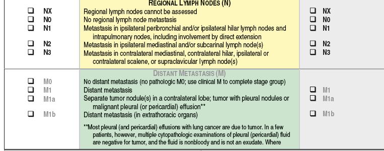 TMN Staging for Lung