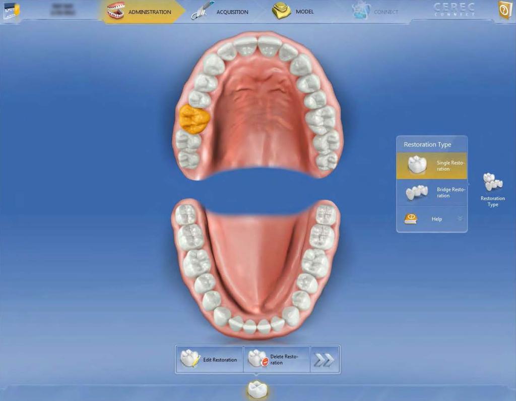 How to Fill Out a Prescription 1. To begin, open the Cerec Connect 2. Fill in the Patient Information and click 5. Next, select your Material Preference for 6. Then click Select Final Shade and 3.