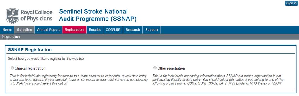 Section 1: The SSNAP webtool Before discussing therapy data in detail, it is important to outline some important practical steps that should be taken to make the best use of SSNAP, and to