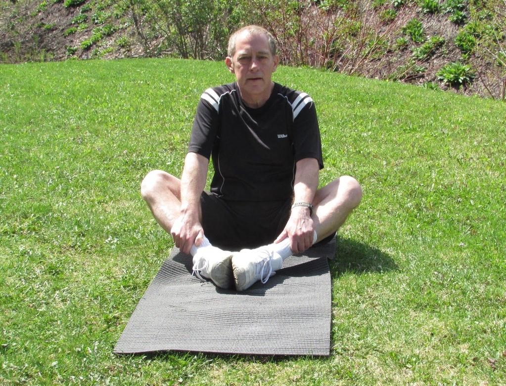 Butterfly Stretch Body Part: Trunk, Hips Target Muscles: Trunk, Hip Extensors Bring yourself to a sit on the floor, preferably on an exercise mat, and maintain the natural curve of your spine.