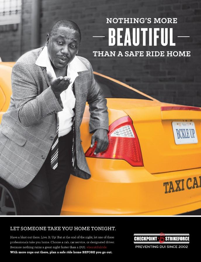 cab drivers as being Beautiful designated sober drivers.