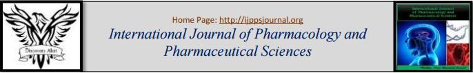 International Journal of Pharmacology and Pharmaceutical Sciences 25; Vol: 2, Issue: 4, 2-25.