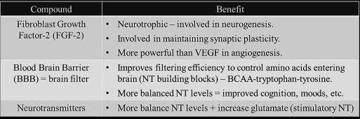 Growth = improved capacity for learning and information retention Neurogenesis / Neural