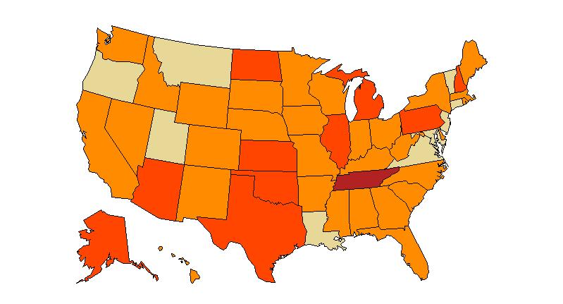 State-specific Prevalence of Obesity* Among U.S.
