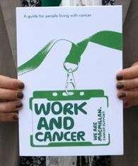 Work and cancer Work support is needed from point of diagnosis Healthcare professionals
