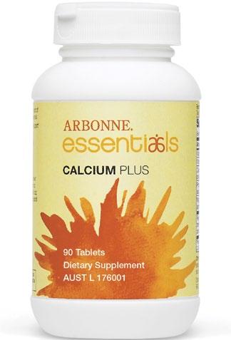 Arbonne Essentials Calcium Plus Each tablet contains: Calcium (as citrate hydrate) Calcium (as calcium hydrogen phosphate) (Total elemental calcium 200 mg) Magnesium (as oxide) Phosphorus (as calcium
