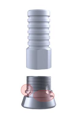 The best choice is the AIPC CCM Abutment with Metal casting.
