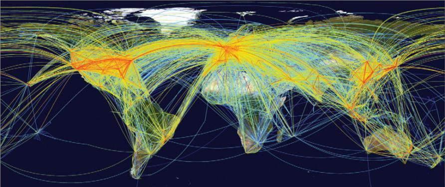 A health threat anywhere is a health threat everywhere Global aviation network Source: The Lancet 380:9857, 1-7 Dec 2012, pp. 1946-55. www.sciencedirect.
