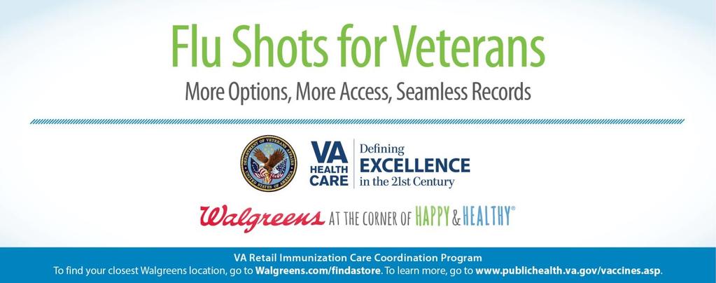 VA Retail Immunization Care Coordination Program Established strategic collaboration between two large organizations with national footprints Improved care coordination