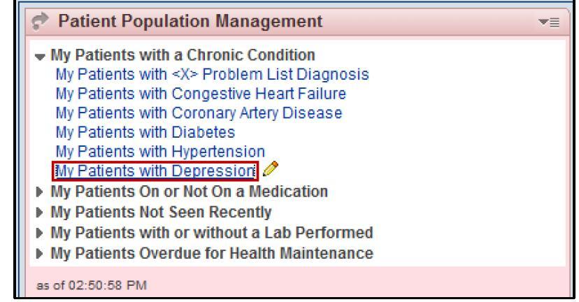 Population-Based Depression Management-Reporting Capability Which