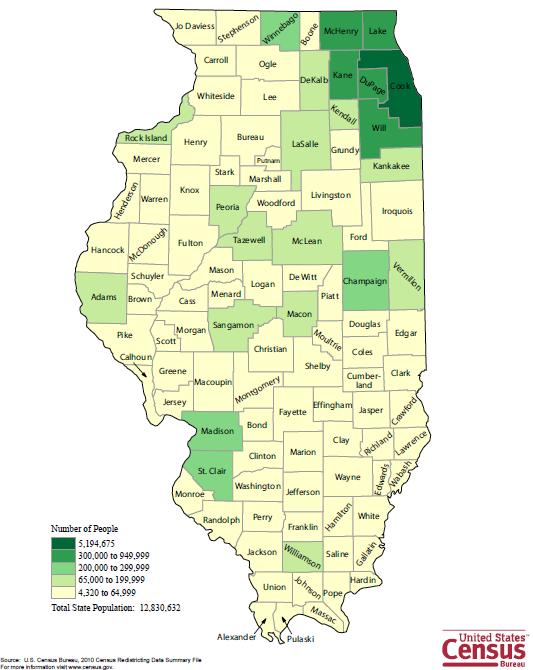 Illinois Total Population,