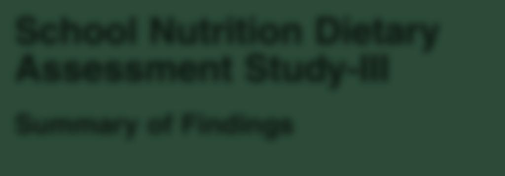 United States Department of Agriculture Food and Nutrition Service Office of Research,