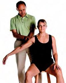 figure 1: Asking the client to abduct the arm at the glenohumeral joint engages and contracts the deltoid.