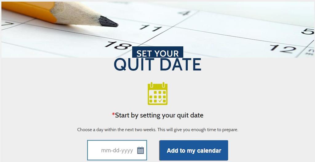 Quitting smoking Set quit date Tell family and friends Plan for challenges Remove