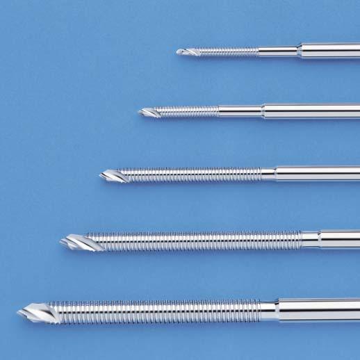 Product Information Stainless Steel Self-Drilling Schanz Screws Hydroxyapatite- Coated Total Thread Stainless Stainless Steel, Diameter Length Length Steel sterile (mm) (mm) (mm) 294.769 4.0/2.
