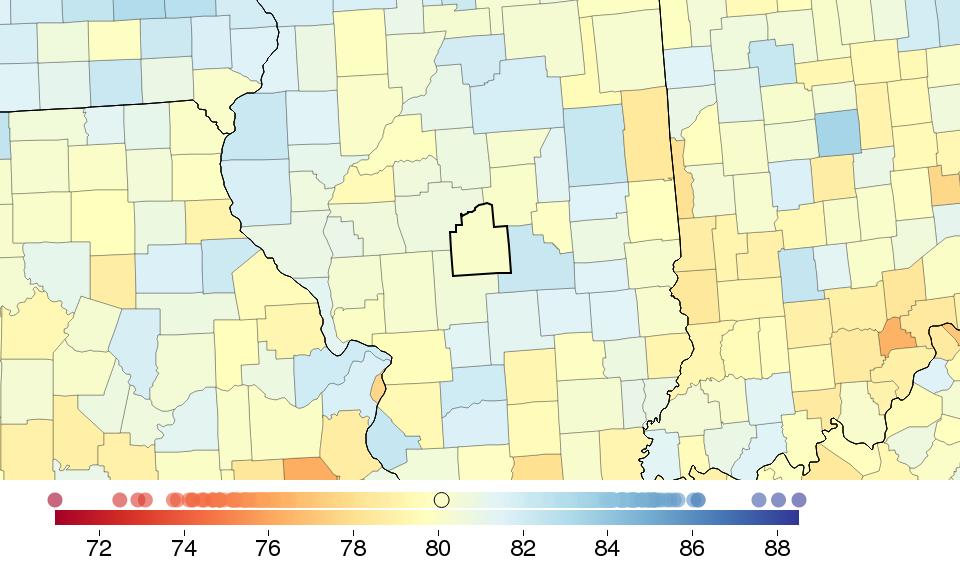 COUNTY PROFILE: Christian County, Illinois US COUNTY PERFORMANCE The Institute for Health Metrics and Evaluation (IHME) at the University of Washington analyzed the