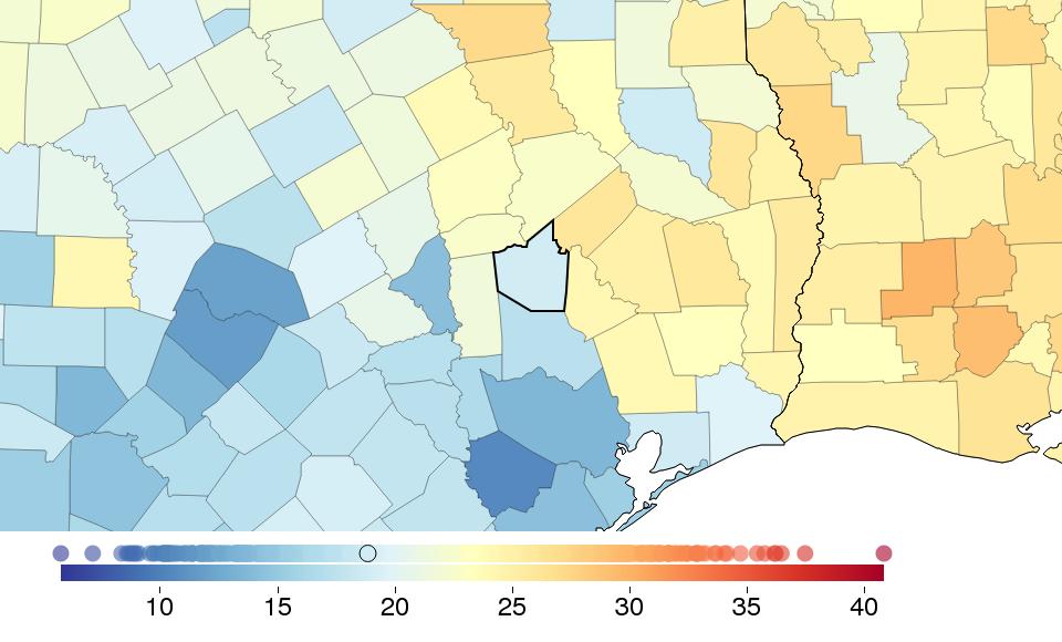 FINDINGS: SMOKING Sex Walker County Texas National National rank %
