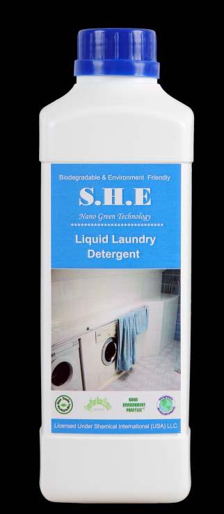 Liquid Laundry Detergent Product Description SHE Liquid Laundry Detergent can serve as an excellent alternative of synthetic laundry detergents.
