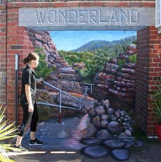 Neighbourhood News April/May 2017 Trompe-l oeil Have you seen the Wonderland mural painted by our own Bev Isaac and