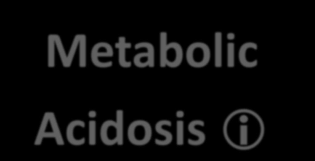 Metabolic Acidosis Normal