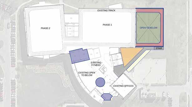 UNIVERSITY OF KANSAS RECREATION FACILITIES MASTER PLAN INDOOR RECREATION - $15 Million 1 Additional Strength Training Equipment Repurpose Group Exercise Rooms for