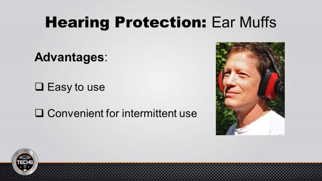 Ear muffs work by making a seal around your ear to block out the noise.