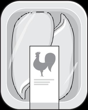 6 Many consumers are concerned about how food is produced. (a) Give two reasons why some people would choose to buy free range chicken. 8 [2] (b) Fig. 2 shows a packet of two chicken breasts. Fig. 2 Complete the chart below.