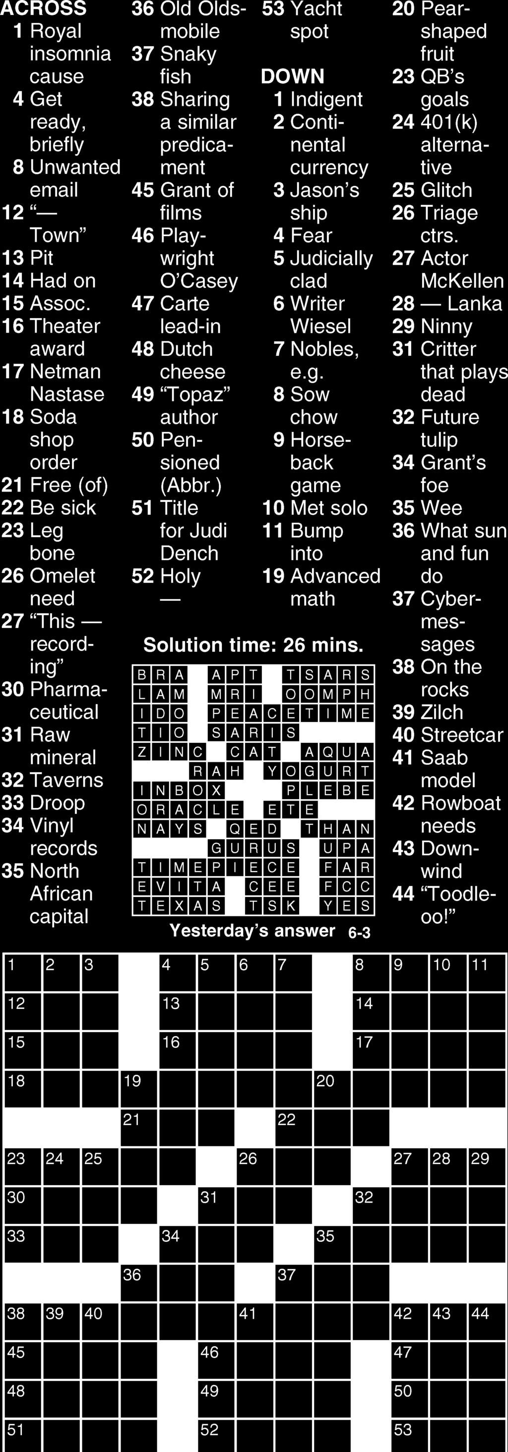 THURSDAY 1 JUNE 2017 BRAIN TEASERS 15 CROSSWORD CONCEPTIS SUDOKU Conceptis Sudoku: Conceptis Sudoku is a number-placing puzzle based on a 9 9 grid.