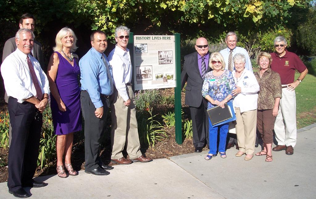 CAMINOS Newsletter of the Arcadia Historial Society HISTORY LIVES HERE MARKER INNAUGARATED AT L.A. COUNTY ARBORETUM Dedication of Marker #9 at LA County Museum and Botanic Garden All Photos Courtesy of Lauragene Swenson (L to R) Russ Guiney, Director of L.