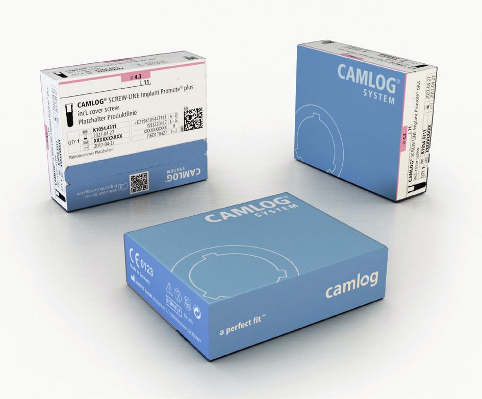 UDI CODE A B C D E F G H I J K Example product label on the exterior packaging: +E219K105443131 / $$3220427XXXXXXXXXX / 16D170427+ Pictogram for CAMLOG Implant Length indication Register with