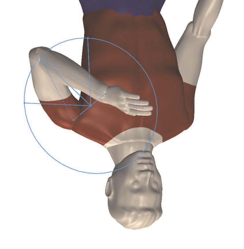 Fig. 2: (a) The right shoulder of the subject is aligned with the center of the spherical workspace. (b) Markers are attached to the right arm and the torso for position tracking.