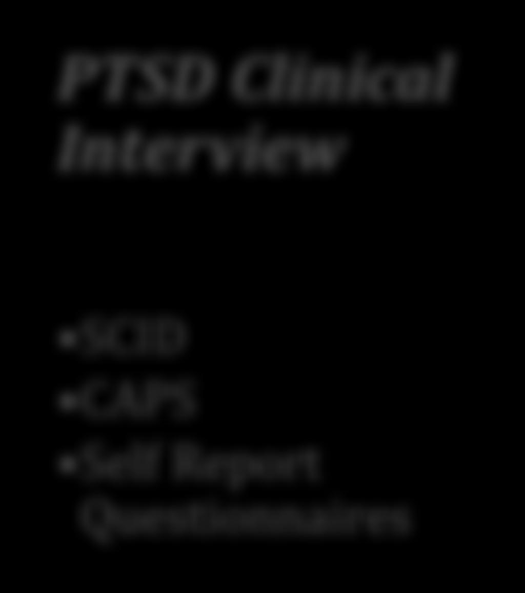 Report Questionnaires If eligible PTSD