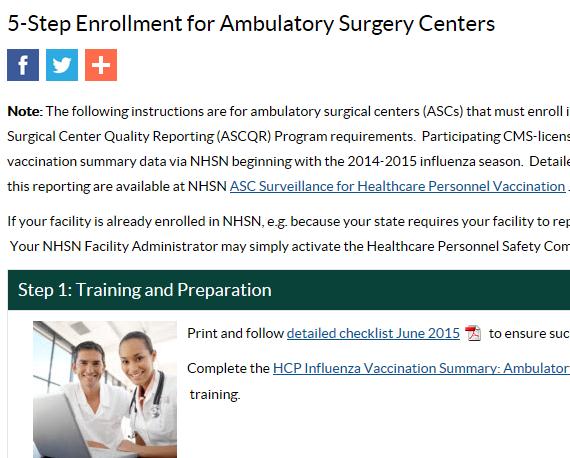 Enrollment for Ambulatory Surgery Centers ASCs must complete a 5-step enrollment process (if not already enrolled) Enrollment