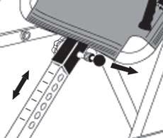 2. Adjust Height Setting: The height settings are stamped on the main shaft in both inches and centimeters. Loosen the de-rattler knob.