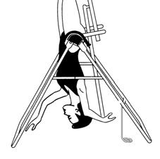 Fold the legs of the A-frame base together for compact storage. (See Figure 10) Take care not to pinch your fingers.