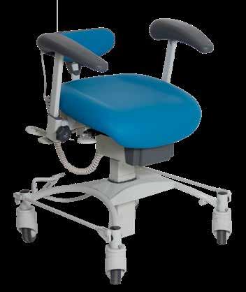 :: Provides optimal thoracic images of seated patients as armrests and backrests can be adjusted to the level of the seat and are not in the way of whole thorax images THE CHAIR IS LOCKED BY FOOT