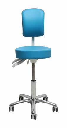 Easy to move the stool around while sitting :: Easy to adjust the seat height VELA Samba 500 :: Stool without backrest, which is
