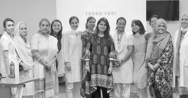 Our KT team after a successful session with cancer survivors Workshop at Lady Mariam Adamjee School The second advanced series of workshops was conducted at Lady Mariam Adamjee School by the team at