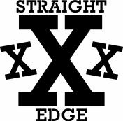 'Straight edge' 'sxe' or 'X 1' A youth