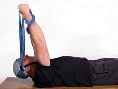 7. Vertical Lift exercises Lying down Step 1: Position band on top of head.