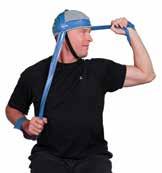 Lift top of head up, increasing resistance against band.