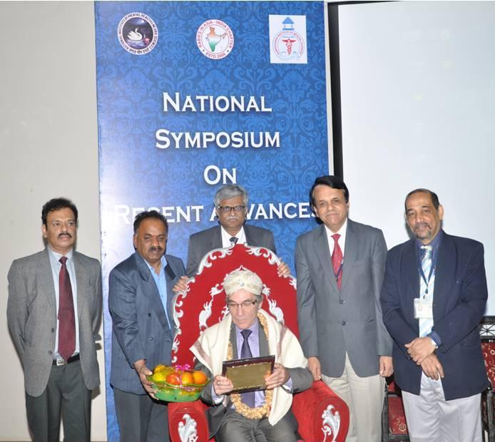 Dr. F-X. Meslin was felicitated and honoured by the dignitaries Present in the photo are (left to right) Dr. S.N.Madhusudana, Dr. Venkatesh, Dr. M.K. Sudarshan, Dr. P. Satish Chandra and Dr. V. Ravi.
