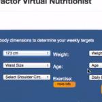 Virtual nutritionist, input form Virtual nutritionist, output Members board A central part in the program is the Venus Index.